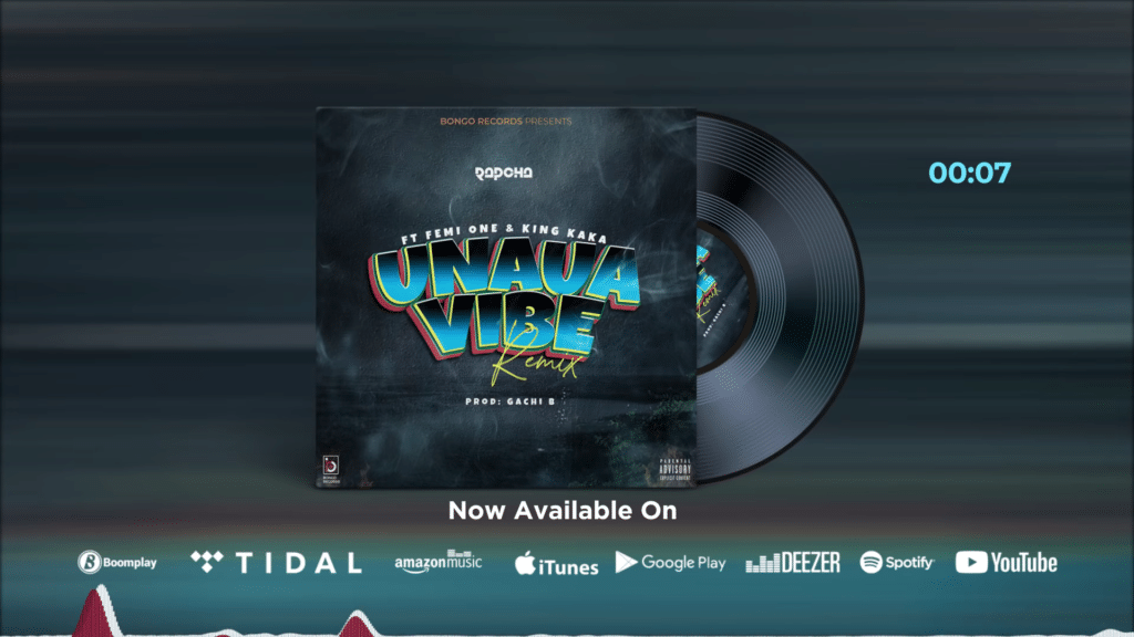 AUDIO Rapcha - Unaua Vibe Remix Ft Femi One, King Kaka MP3 DOWNLOAD