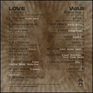 Tzy Panchak - Love & War FULL ALBUM MP3 DOWNLOAD