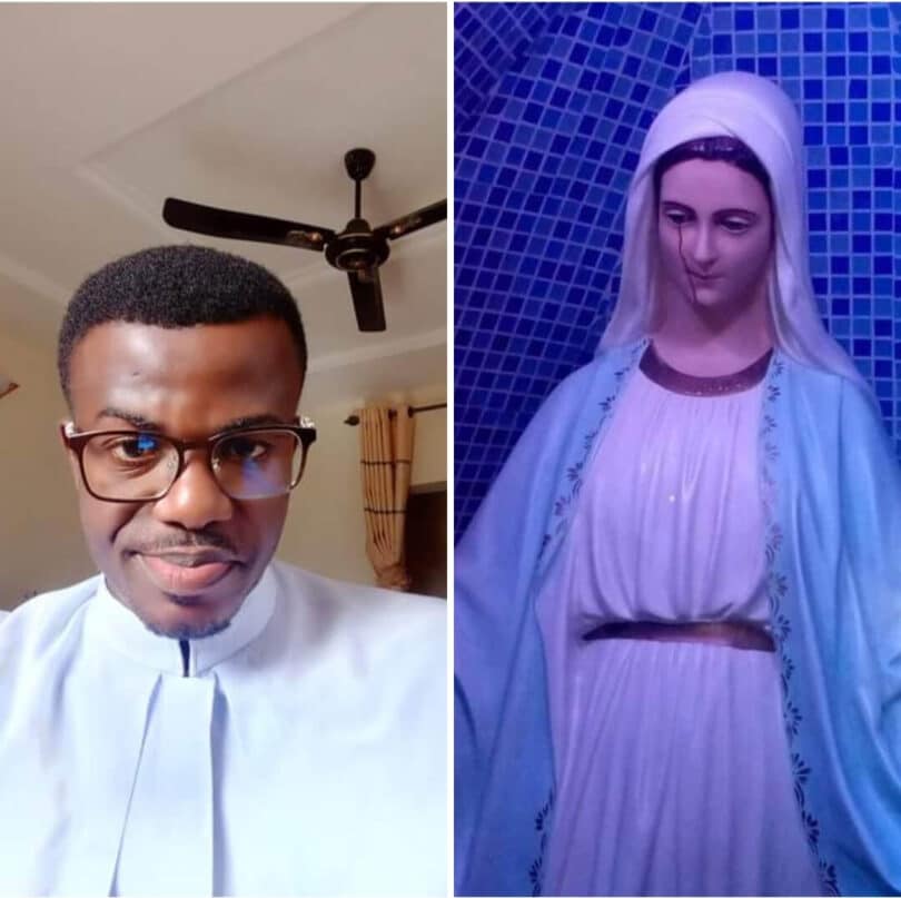 Catholic priest shares photo of Virgin Mary statue bleeding from the