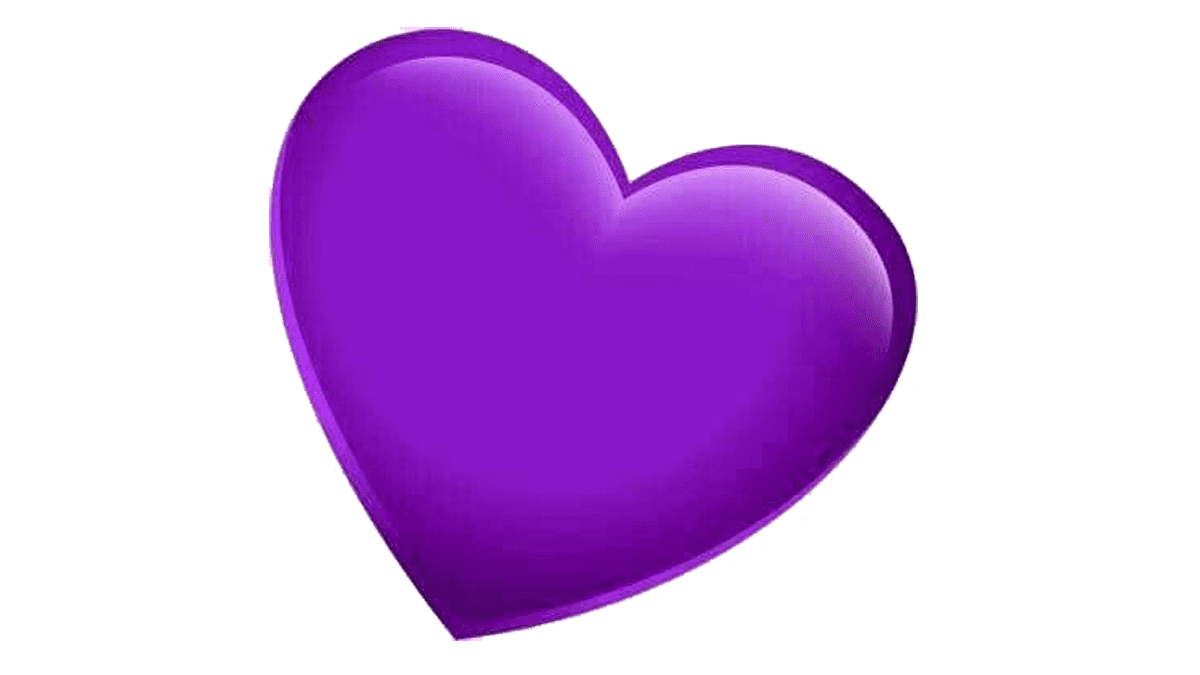 Emoji corazón morado