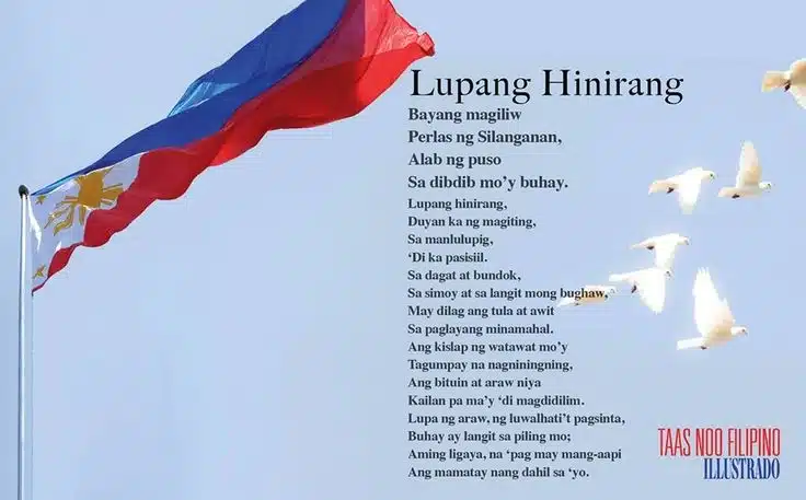 National Anthem - Lupang Hinirang Lyrics