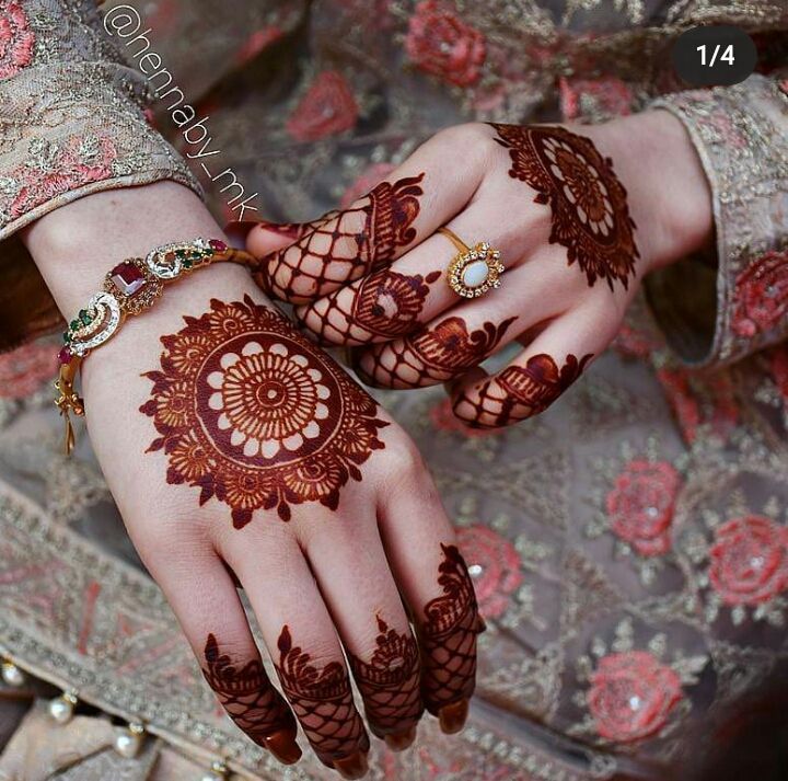 Royal Finger Mehndi Designs in Khafif Style (Back Side) - K4 Fashion