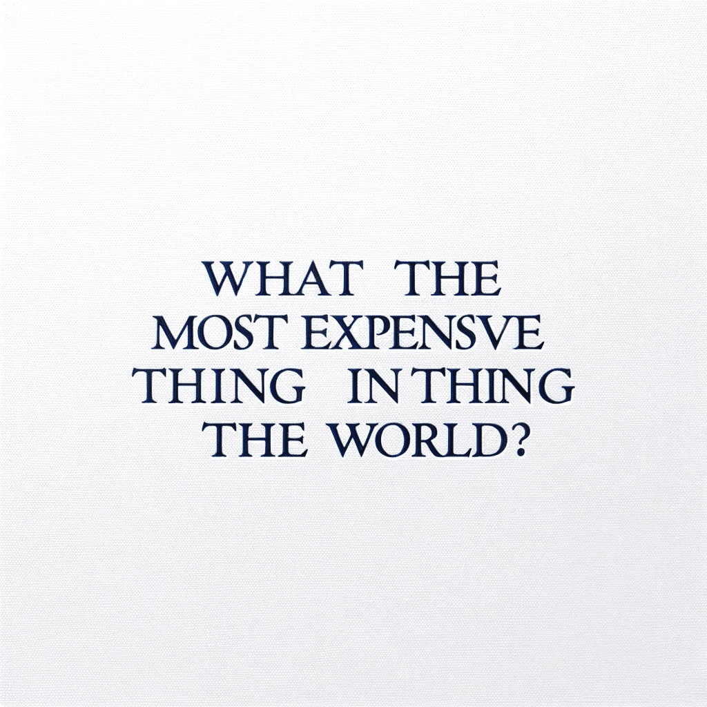 What Is the Most Expensive Thing in the World? A Look at Luxury — citiMuzik