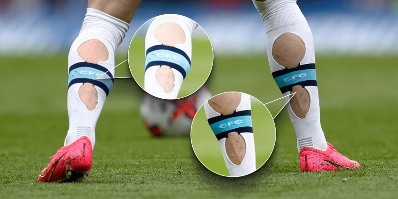 Why do so many footballers cut their socks?
